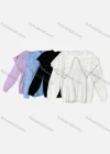 Wholesale Women's Casual Plain Rhinestone Pearl Decor Round Neck Long Sleeve Sweater - Liuhuamall