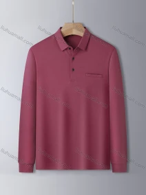 Wholesale Men's Basic Softy Long Sleeve Button Front Plain Polo shirts, LIUHUA CLOTHING WHOLESALE