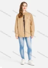 Wholesale Women's Loose Fit Long Sleeve Double Flap Pocket Rivets Plain Overshirt - Liuhuamall
