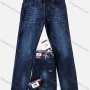 Wholesale Men's Comfort Button Zipper Pockets Labelled Plain High Stretch Jean 6682# preview
