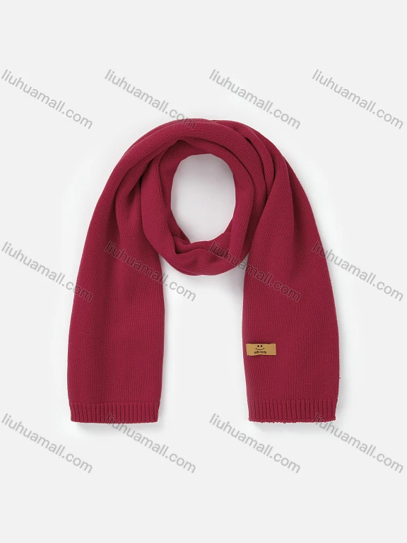 Wholesale Kids Plain Winter Warm Sewing Labeling Knit Scarves