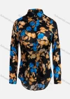 Wholesale Women's Vintage Long Sleeve Floral Pattern Collared Button Down Shirt 23078# - Liuhuamall