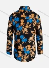 Wholesale Women's Vintage Long Sleeve Floral Pattern Collared Button Down Shirt 23078# - Liuhuamall