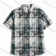 Wholesale In Stock Men's Slim Fit Short Sleeve Plaid Watercolor - Pattern Casual Business Shirt Navy Clothing Wholesale Market Liuhua