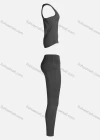 Wholesale Women's Sporty Breathable Quick Dry Letter Tank Top & High Waist Leggings 2 Piece Yoga Workout Outfits 1008#&1010# - Liuhuamall