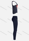 Wholesale Women's Sporty Breathable Quick Dry Letter Tank Top & High Waist Leggings 2 Piece Yoga Workout Outfits 1008#&1012# - Liuhuamall
