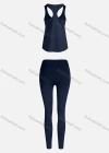 Wholesale Women's Sporty Breathable Quick Dry Letter Tank Top & High Waist Leggings 2 Piece Yoga Workout Outfits 1008#&1012# - Liuhuamall