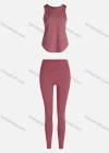 Wholesale Women's Sporty Breathable Quick Dry Geometric Tank Top & High Waist Leggings 2 Piece Yoga Workout Outfits 1008#&1017# - Liuhuamall