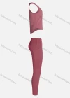Wholesale Women's Sporty Breathable Quick Dry Geometric Tank Top & High Waist Leggings 2 Piece Yoga Workout Outfits 1008#&1017# - Liuhuamall