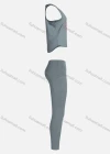 Wholesale Women's Sporty Breathable Quick Dry Letter Tank Top & High Waist Leggings 2 Piece Yoga Workout Outfits 1008#&1011# - Liuhuamall