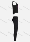 Wholesale Women's Sporty Breathable Quick Dry Letter Tank Top & High Waist Leggings 2 Piece Yoga Workout Outfits 1008#&1013# - Liuhuamall
