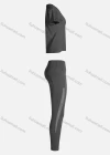 Wholesale Women's Sporty Breathable Quick Dry Letter T-shirt & High Waist Leggings 2 Piece Yoga Workout Outfits 1009#&1015# - Liuhuamall