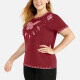 Women's Elegant Round Neck Embroidery Sequin Short Sleeve T-Shirt 4# Clothing Wholesale Market -LIUHUA