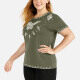 Women's Elegant Round Neck Embroidery Sequin Short Sleeve T-Shirt 7# Clothing Wholesale Market -LIUHUA