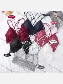 Wholesale Women's Pull-on Lace Trim Lingerie Bra With Removable Cup, LIUHUA CLOTHING WHOLESALE