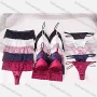 Wholesale Women's Sexy Plain Spaghetti Straps Lace Bra & Thongs Brief 2 Pieces Set preview