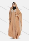 Wholesale Women's Vintage Islamic Muslim V Neck Bat Sleeve Rhinestone Kaftan Dress R999# - Liuhuamall