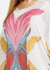 Wholesale Women's African Tribal Print Rhinestone Slit Hem Plus Size Kaftan Dress - Liuhuamall
