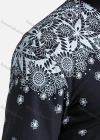 Wholesale Men's Casual Long Sleeve Floral Print Button Down Shirt - Liuhuamall