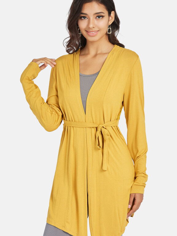 Women's Casual Plain Long Sleeve Lace Cardigan, Clothing Wholesale Market -LIUHUA, Cardigans
