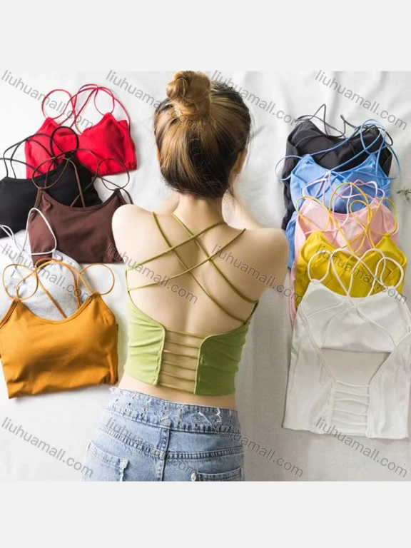 Wholesale Women's Plain Pull-on Back Crisscross Camisole