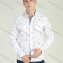 Wholesale Men's Long Sleeve Abstract Print Button Front Flap Pocket Casual Shirt preview
