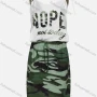 Wholesale Women's Casual Tie Letter Cami Top & Camo Skirt 2-piece Set preview