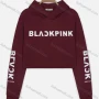 Wholesale Women's Casual Letter Print Cropped Long Sleeve Drawstring Hoodie preview