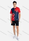 Wholesale Men's Sporty Crew Neck Short Sleeve Abstract Print Breathable T-shirts B1918# - Liuhuamall
