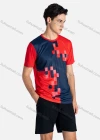Wholesale Men's Sporty Crew Neck Short Sleeve Abstract Print Breathable T-shirts B1918# - Liuhuamall