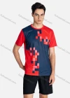 Wholesale Men's Sporty Crew Neck Short Sleeve Abstract Print Breathable T-shirts B1918# - Liuhuamall