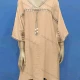 Wholesale Women's Vintage V Neck 3/4 Sleeve Embroidery Trim Short Dress 5# Clothing Wholesale Market Liuhua