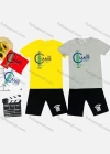 Wholesale Boy's Casual Letter Print Round Neck Short Sleeve Tee & Shorts 2 Piece Set - Liuhuamall