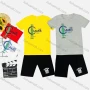 Wholesale Boy's Casual Letter Print Round Neck Short Sleeve Tee & Shorts 2 Piece Set preview