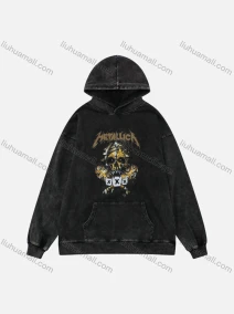 Wholesale Unisex Fashion 100%Cotton Graphic Distressed Long Sleeve Hoodie Pullover Sweatshirt XLY15#, LIUHUA CLOTHING WHOLESALE