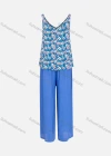 Wholesale Woman's Fashion Sleeveless Floral Print Tank Top & Elastic Waist Plain Pant Sets - Liuhuamall