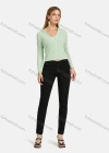 Wholesale Women's Icy Silk V Neck Button Closure Plain Crop Knitted Cardigan - Liuhuamall