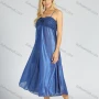 Wholesale Women's Casual Spaghetti Strap Sleeveless Satin Solid Color Sleepwear preview