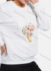 Wholesale Women's Long Sleeve 3D Floral Waffle Pullover Sweatshirt 2021-4# - Liuhuamall