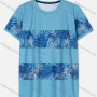 Wholesale Men's Casual Crew Neck Short Sleeve Tropical Splicing Print T-shirts preview