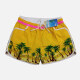 Women's Vacation Contrast Tropical Print Drawstring Beach Shorts 1# Clothing Wholesale Market -LIUHUA