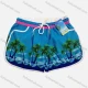 Wholesale Women's Vacation Contrast Tropical Print Drawstring Beach Shorts 3# Clothing Wholesale Market Liuhua