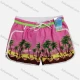 Wholesale Women's Vacation Contrast Tropical Print Drawstring Beach Shorts 4# Clothing Wholesale Market Liuhua