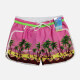 Women's Vacation Contrast Tropical Print Drawstring Beach Shorts 4# Clothing Wholesale Market -LIUHUA