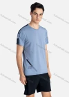 Wholesale Men's Sporty Crew Neck Breathable Contrast Reflective Stripes Quick Drying T-shirts - Liuhuamall