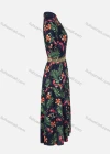 Wholesale Women's Casual Collared Puff Sleeve Button Front Pleated A-Line Dress - Liuhuamall