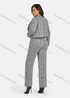 Wholesale Women's Business V Neck Single Breasted Blazer & Trouser Plaid 2-Piece Suit Set 9132-2# - Liuhuamall