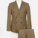 Men's Formal Plaid Print Double Breasted Flap Pockets Blazer & Suit Pants 2-Piece Suit Sets OG2205-X6597-3# 1# Clothing Wholesale Market -LIUHUA
