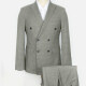 Men's Formal Plaid Print Double Breasted Flap Pockets Blazer & Suit Pants 2-Piece Suit Sets OG2205-X6597-3# 2# Clothing Wholesale Market -LIUHUA