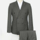 Men's Formal Plaid Print Double Breasted Flap Pockets Blazer & Suit Pants 2-Piece Suit Sets OG2205-X6597-3# 3# Clothing Wholesale Market -LIUHUA